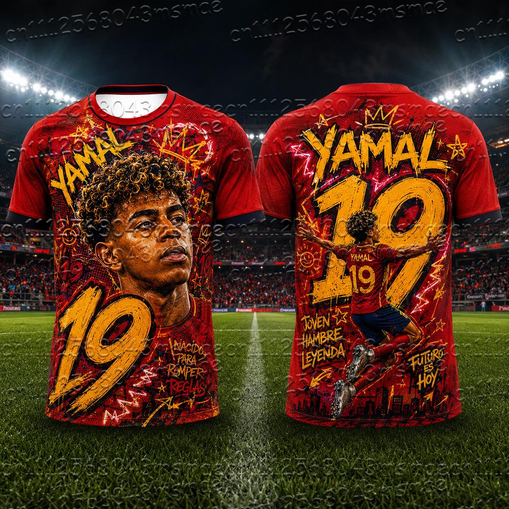 Men's Football Short Sleeve Splash Graffiti Print Quick Dry Breathable Training Top
