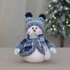 Christmas Decoration Snowman Doll Blue Doll Fabric Foam Doll Window Desktop Ornaments Christmas Small Gifts