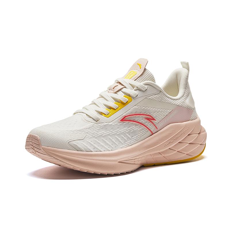 Anta Cushioning Slip Resistant Abrasion Resistant Low top Running Shoes Women's White Pink 922425502-1