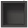 Garden Planter with LED 2 pcs Black 40 x 40 x 40 cm Steel
