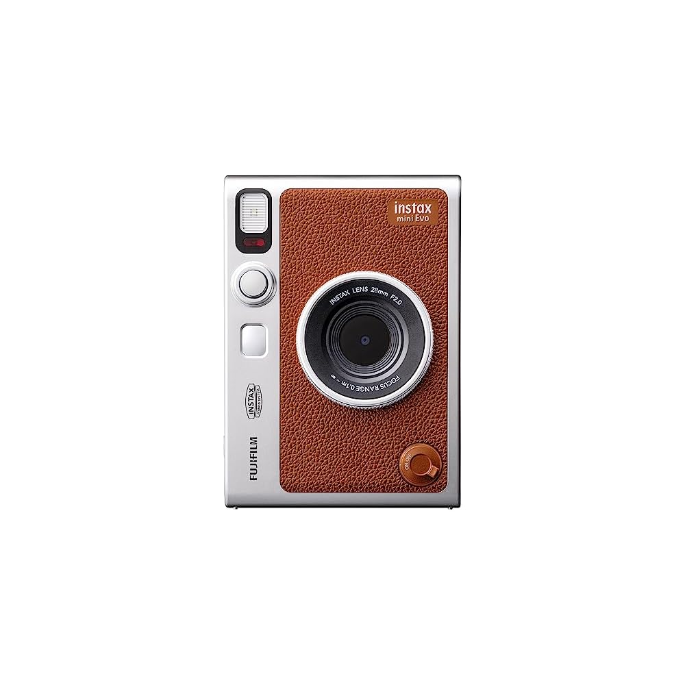 Fujifilm Instax Mini Evo Hybrid Instant Camera (Instant Camera/Smartphone Printer/Digital Camera) Brown INS MINI EVO BROWN C