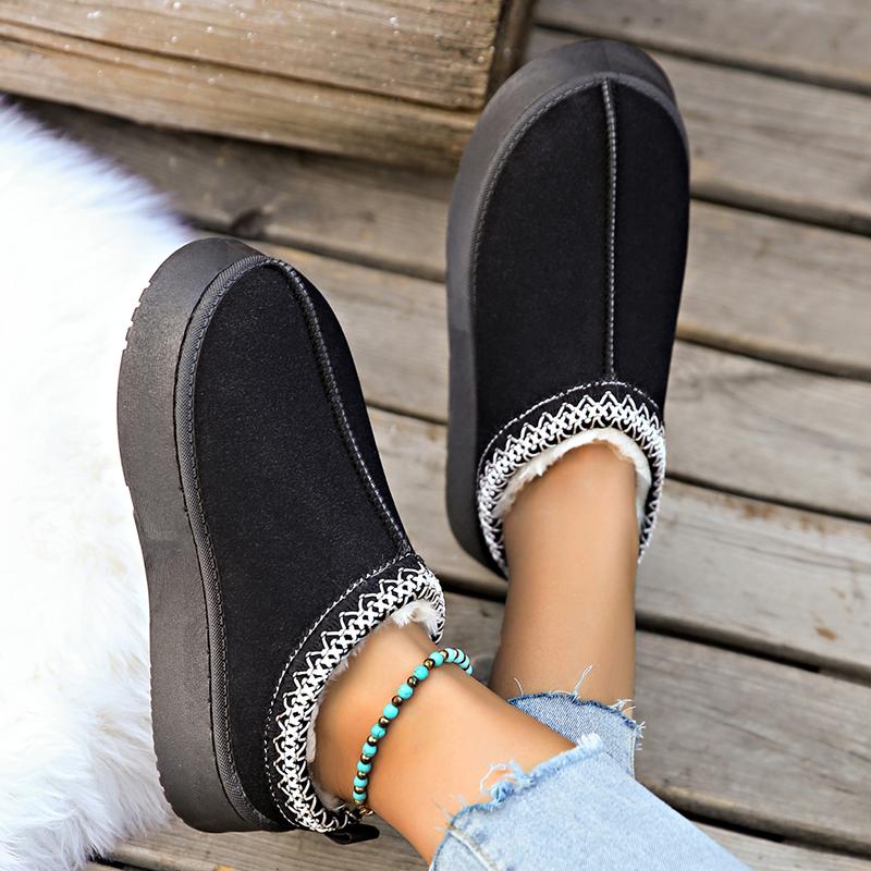 Мода 2024 года. Новые женские сапоги из искусственной замши. Теплые шерстяные сапоги на платформе с низким верхом. Тапочки. Женские уличные нескользящие сапоги. Обувь для женщин.