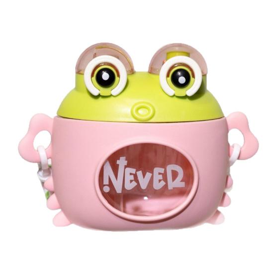 Children Crab Water Bottle with Strap Straw Cartoon Drinking Cup Jug for Boys Girls 600ml Capacity Water Bottle for Outdoor Activities & School Use