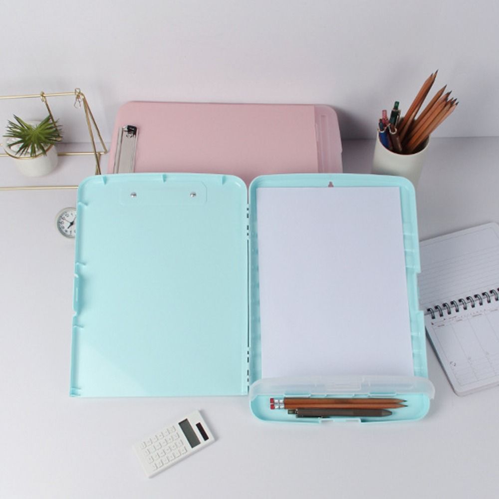 A4 File Clipboard Box with Board Clip Plastic Documents Holder a4 Binder Writing Board Teachers