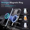 Protective Case - BOOLING - for iPhone 15 - Transparent Silicone - Magnetic Circle - 2 Tempered Glasses