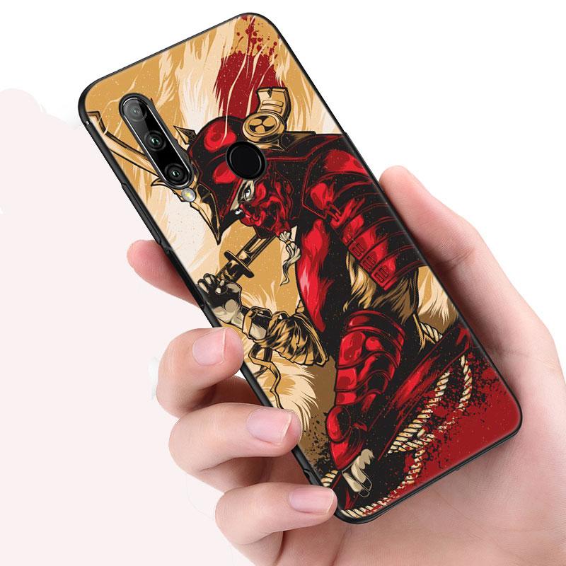 Чехол для телефона Japanese Samurai для Huawei Honor 10X Lite 7A 7S 8A 8S 8C 8X 9A 9C 10i 20i 30i 20S 20E 9X Pro 10 8 Lite черный чехол