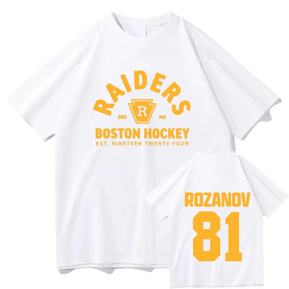Llya Rozanov 81Bos Raiders 100cotton shirt TV Heated Rivalry Printing Tshirt Short Sleeve Cotton Fashion Unisex Streetwear Top