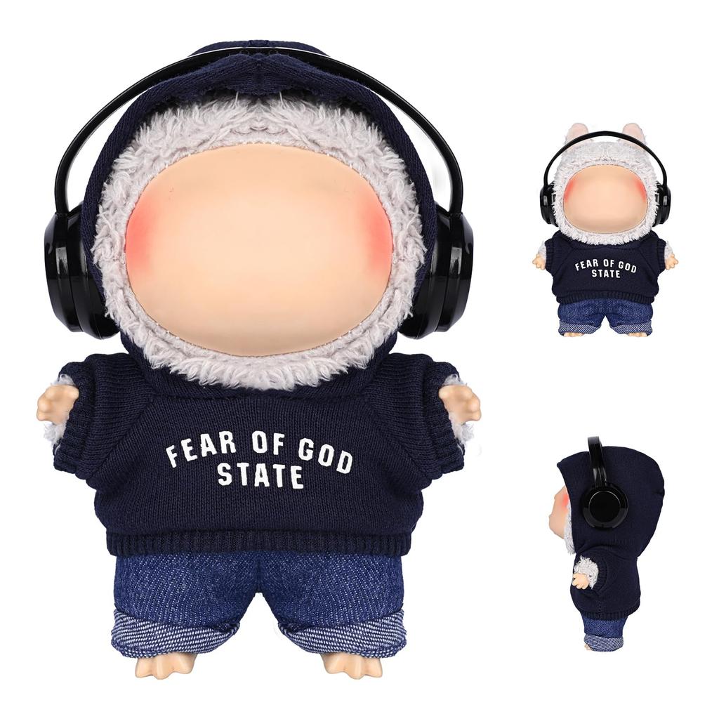 Набор одежды Desing Wish Plush для кукол Lovebu 17 см, Милый набор одежды для переодевания, Аксессуары для кукол DIY, Подарок для детей (Синий - Кукла не входит в комплект)