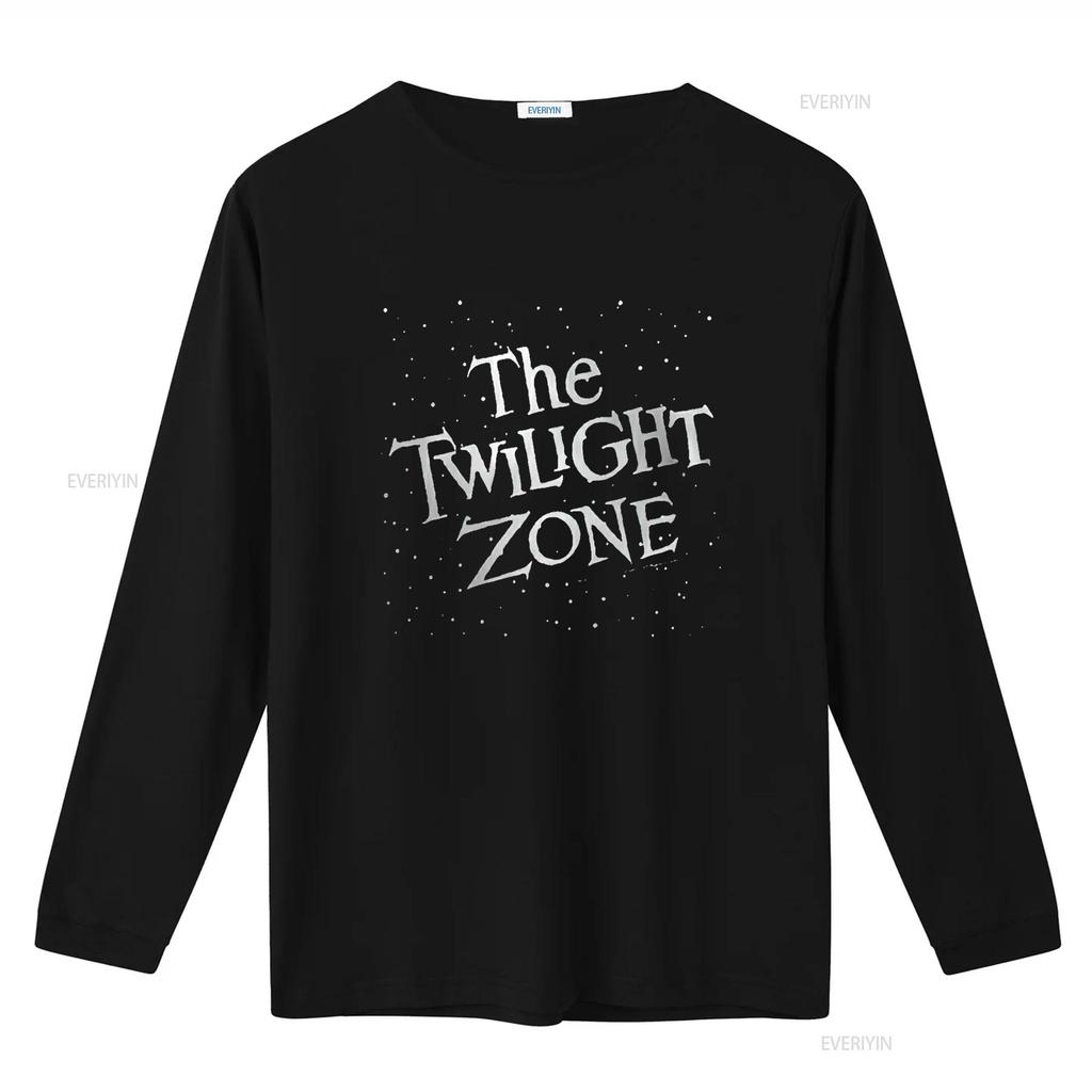 Женская футболка The Twilight Zone Темная Черная Маленькая винтажная стираная уличная с принтом Унисекс Удобный топ для повседневной носки