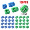 100PCS 2P/3P Configuration Screw Terminal Connector Straight Pin Connector  DIY Electronics