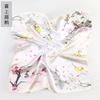 53CM Square Pure Silk Square Scarf 100% Mulberry Silk Decorative Flower Hairband Necktie Small Neckerchief for Women