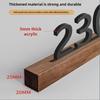 Креативная табличка с номером дома из цельного дерева и акрила — без перфорации, легкая роскошь для жилых домов и отелей