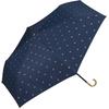 Parasol Folding Umbrella Blackout Gold Petit Heart Mini Navy Light Blocking UV Cut for Both Sun and 50cm Heart Charm Feminine Commuting To Work or