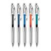 Шариковая ручка Pentel с гелевыми чернилами Energel Infree 0,5 мм, прозрачный стержень BLN75TL5AMZ, 5 цветов