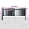 Double Leaf Fence Gate Made of Steel 300 x 100 cm Anthracite Grey