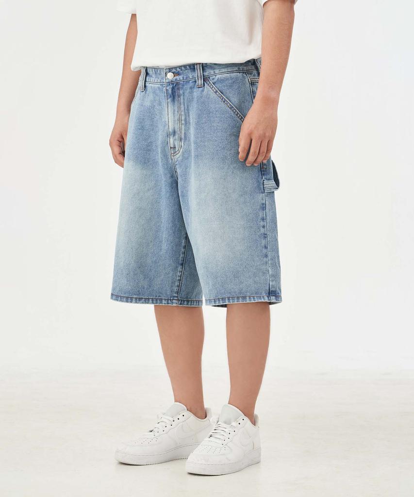 PLAC [Mergo X Plack] K03 Bermuda Washed Shorts Light Blue