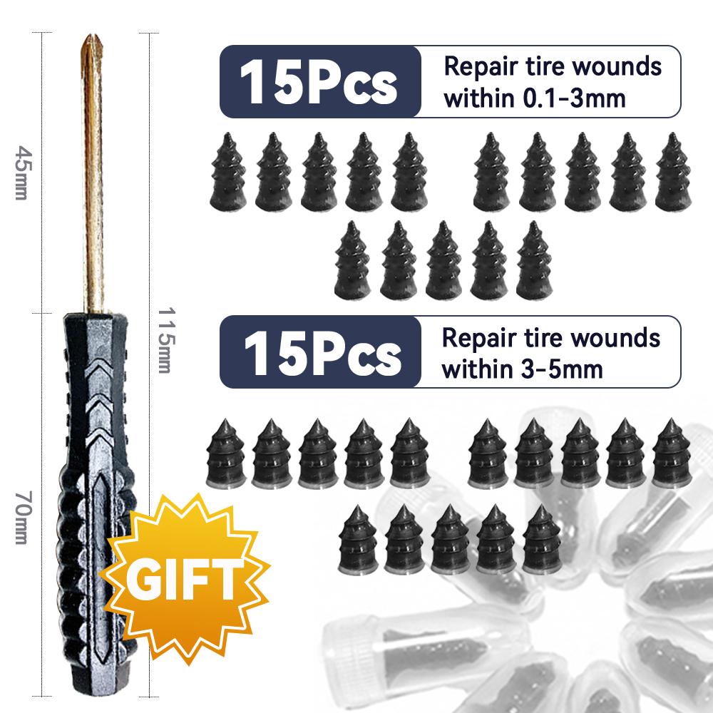 50 шт. Автомобильные вакуумные гвозди для ремонта шин Оптовая продажа Инструменты для ремонта шин для мотоциклов Набор гвоздей для ремонта шин при проколе Резиновые гвозди для шин