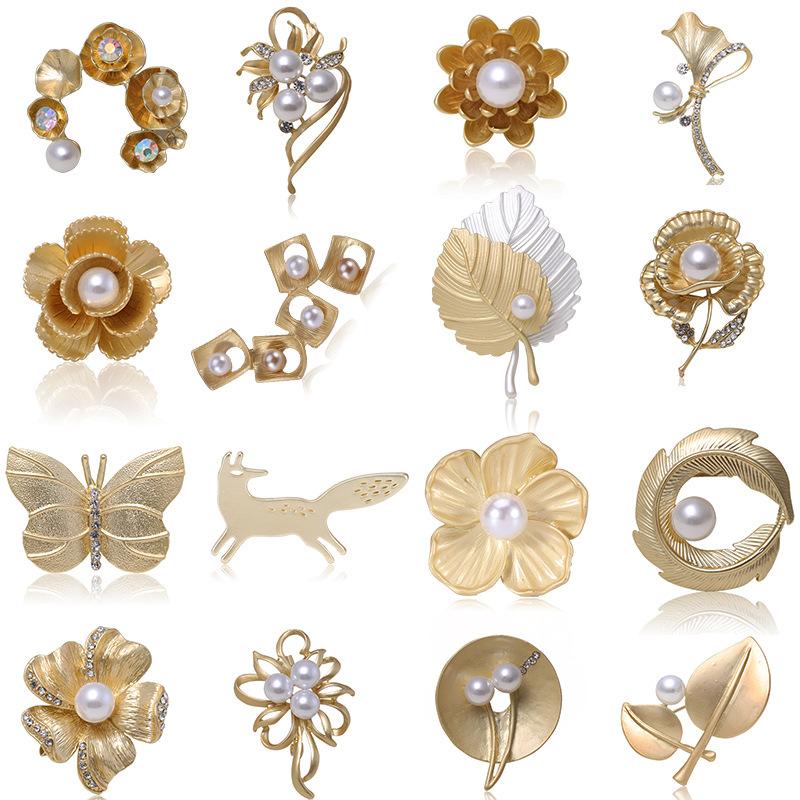 Благородная матовая брошь Ya Gold Brooch Ya Silver Brooch Temperament Clothing Accessories