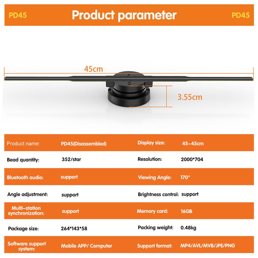 24V3A 3D голографическая проекция Wifi светодиодный логотип голографический световой плеер пульт дистанционного управления 3D вентилятор голографические рекламные огни