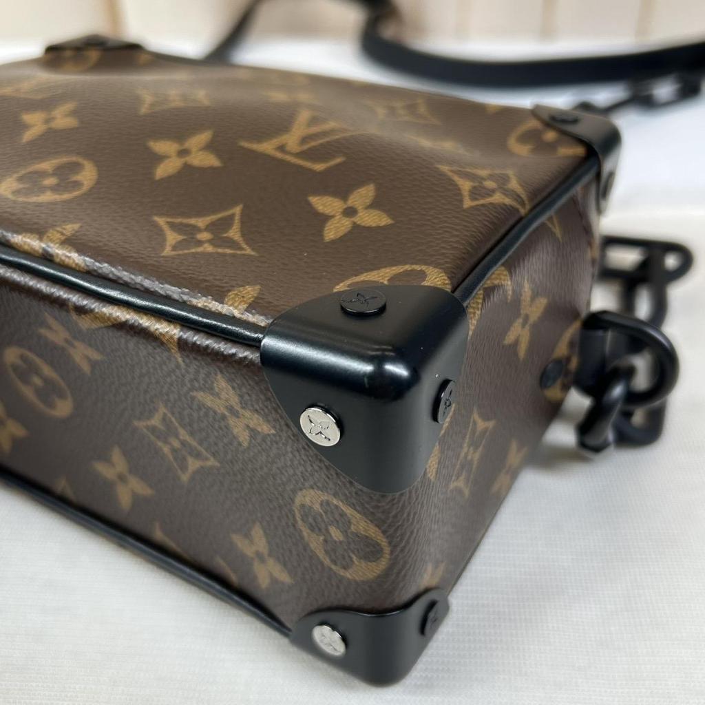 [Pre-Owned] Soft Trunk Classic Monogram Chain Versatile Trendy Coated Canvas Square Box Bag Small Square Bag Soft Box Bag Shoulde - Very Good #1F42EZA