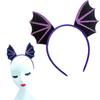 Gothics Sequins Bat Hairband for Adult Kids Cosplay Party Costume Day of the Death Bat Headpiece Halloween Accessories