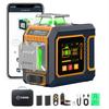 3D Laser 12 High Precision Color App Suitable for Outdoor and Interior Construction Level, Lines, ±1.5mm/5m, 2-Inch LCD, Compatible, USB-C