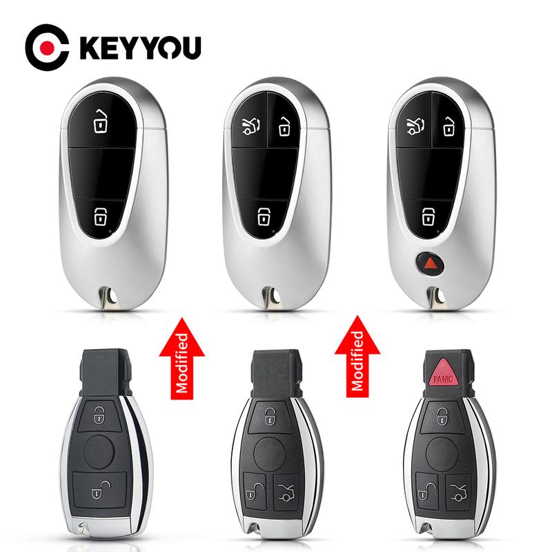 KEYYOU New For Mercedes Benz S Class Upgrade Modified Remote Smart Car Key Shell Case For BMW Mercedes Benz BGA 2000+ Year