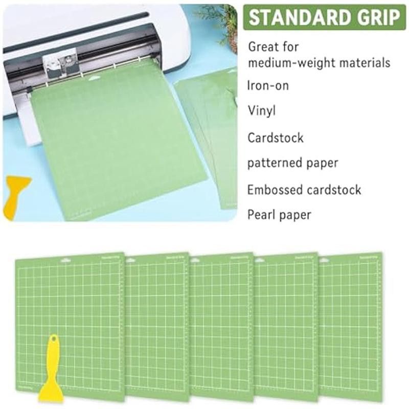 Повышение! 5 шт. Коврики для резки для Cricut - 12x12 дюймов, зеленые, стандартный захват, коврики для резки для Cricut Explore Air 2/ Maker 2/3, замена