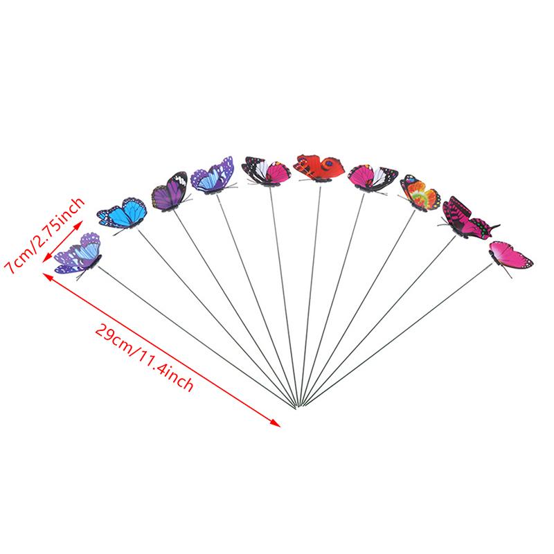 10 шт. Бабочки Садовый Двор Горшки для Растений Цветные Уличные Украшения Цветочные Горшки Декор