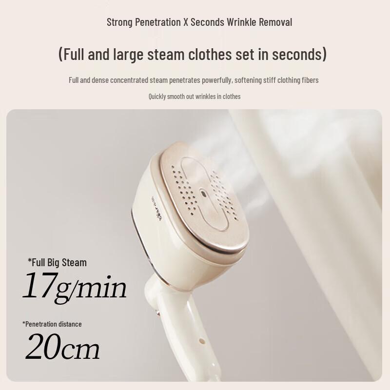 Bear Portable Handheld Garment Steamer & Mini Iron CN plug (adapter included)