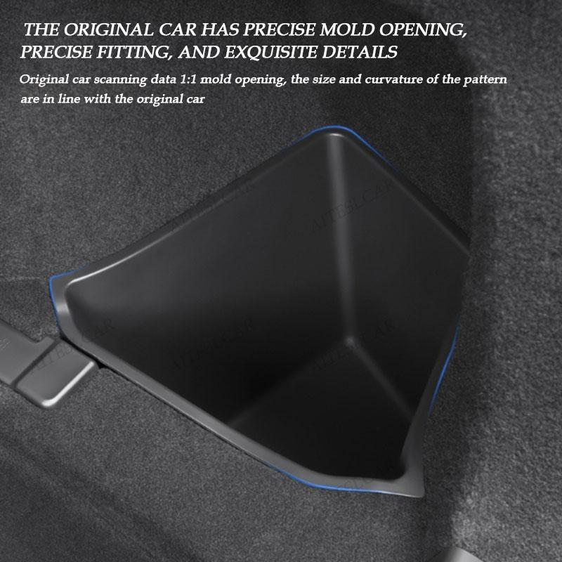 For Tesla Model YL Rear Trunk Side Storage Bucket Left Right Organizer Box Waterproof Cargo Storage Container Auto car trash can