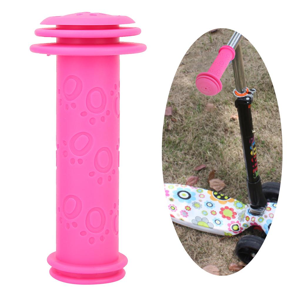 Children s Kids Bike Scooter Handle Bar Anti slip Grips Bicycle Handlebar Grips(rose red)