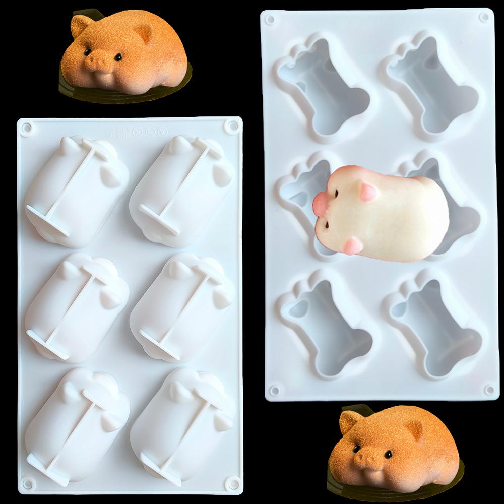 Круглая форма для торта с 6 отверстиями Силиконовая форма для шоколада Поддон Домашнее DIY