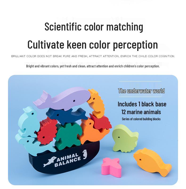 Animal Balance Stacking Blocks: Early Education Parent-Child Game