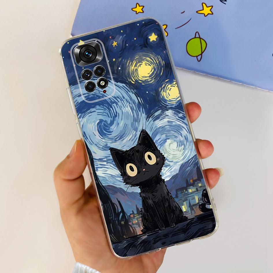 For Xiaomi Redmi Note 11 Case Note 11s Cover Popular Butterfly Dragon Soft Silicone Clear Case For Redmi Note 11S 5G Note11 Capa