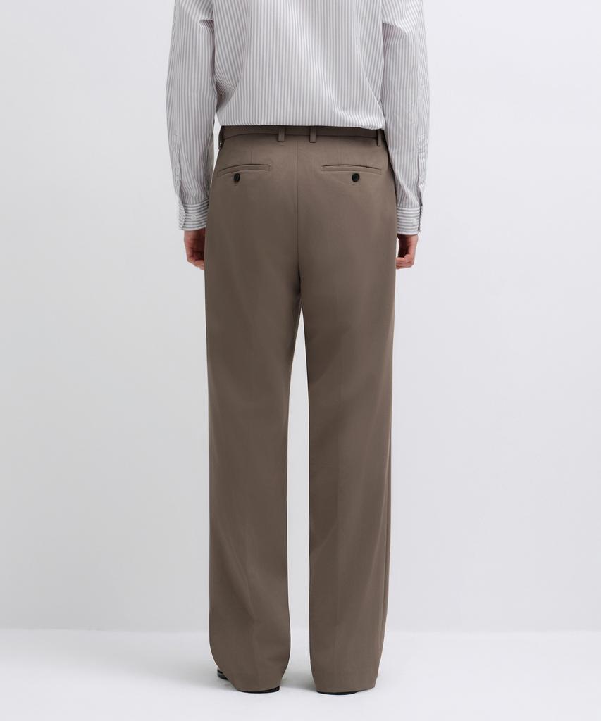 MUSINSA STANDARD Wide Hidden Banding Slacks [Dusty Beige]