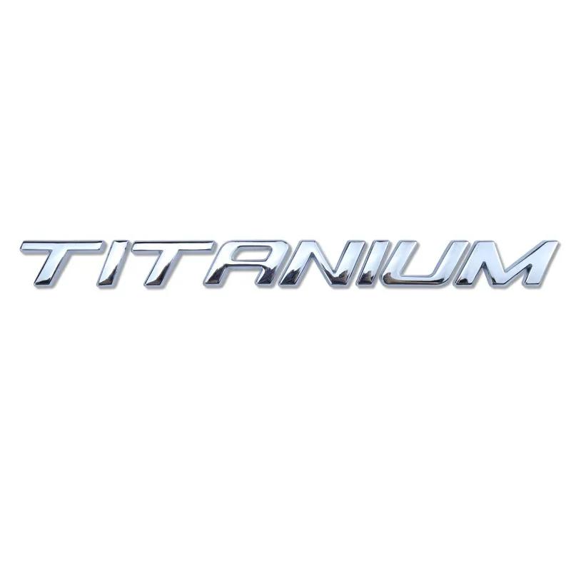 1pcs x Chrome Black TITANIUM REAR BOOT BADGE EMBLEM For  Ecosport Fiesta Focus Mondeo Edge Escape Kuga Galaxy 2014+