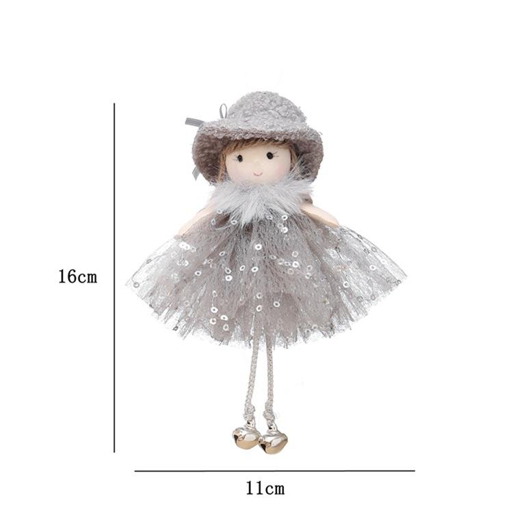 Lovely Christmas Angel Plush Doll Hanging Pendant Christmas Decoration for Home Christmas Tree Decorations Xmas New Year Gifts