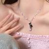 Romantic Cat Star Pendant Necklace For Women Girls Simple Shiny Sweet Clavicular Chain Aesthetic Jewelry Accessories Gifts
