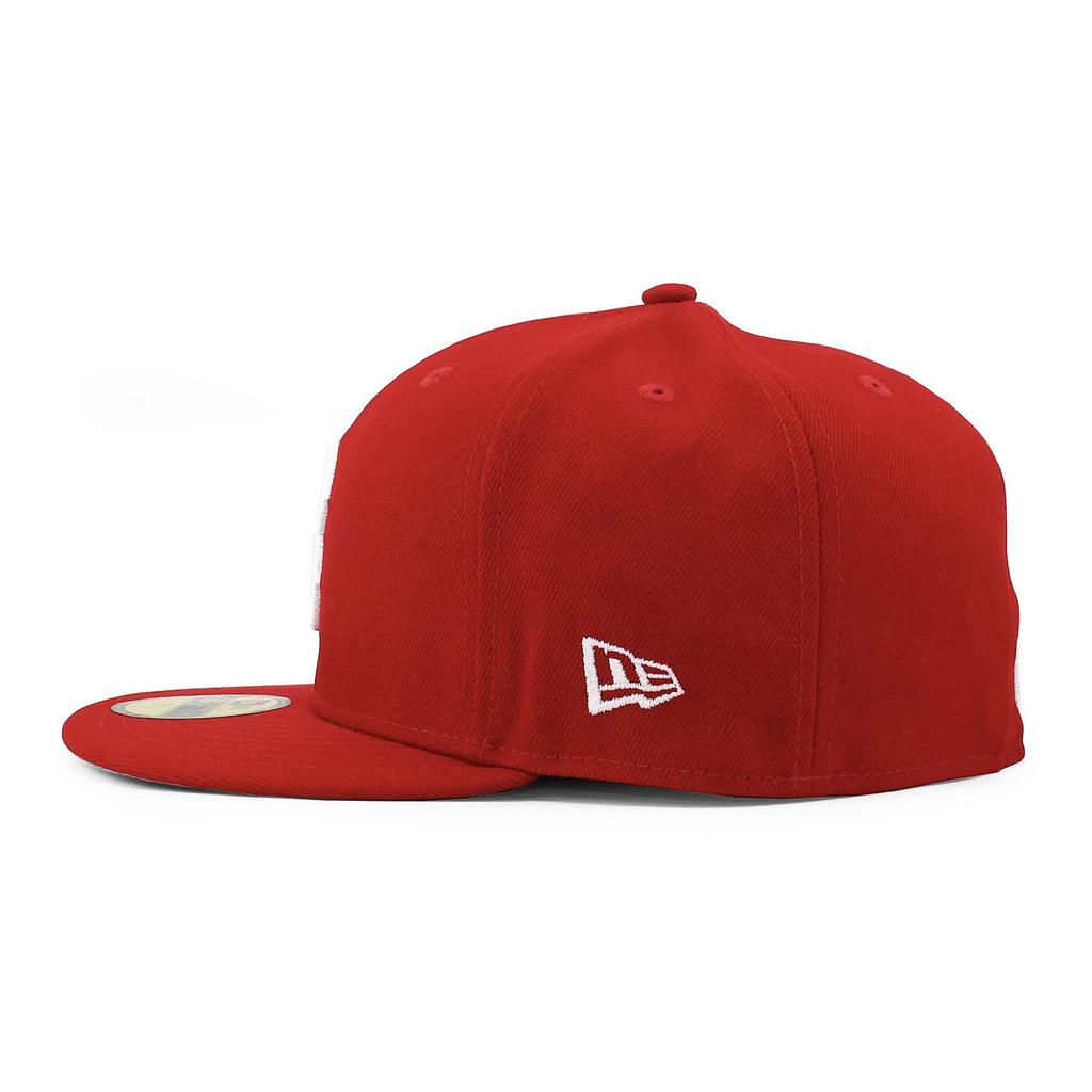 [New Era] 59FIFTY Boston Red Sox [MLB TEAM-BASIC FITTED CAP] BOSTON RED SOX Шапка Главной лиги бейсбола Красная 5950 (7-18 (приблизительно. 56,8 см)) [Использовал]