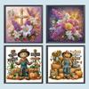 5D DIY Partial Special Shaped Drill Diamond Painting Flower Cross Scarecrow Art