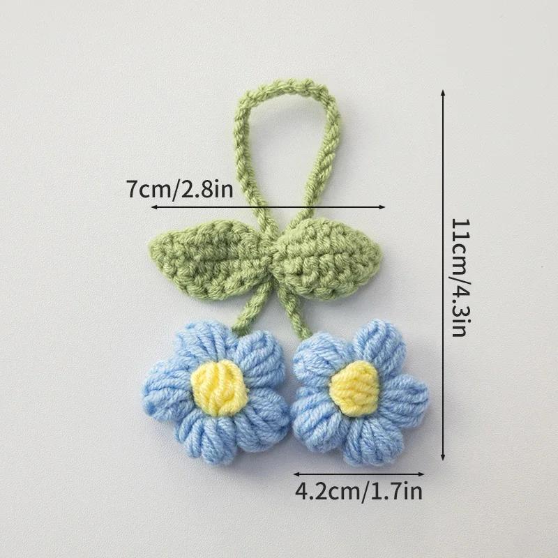 Вязаный крючком брелок-цветок Ландыш Орхидея Подвески Украшение для подвешивания в машину Свадебный подарок для гостей Подарок из вязаного цветка