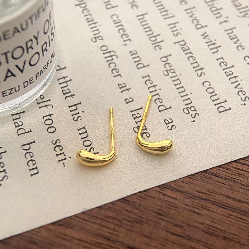 Маленькие Мини Серьги-Капельки Воды Серьги-Бобы Серьги Студенческие Универсальные Нишевый Дизайн