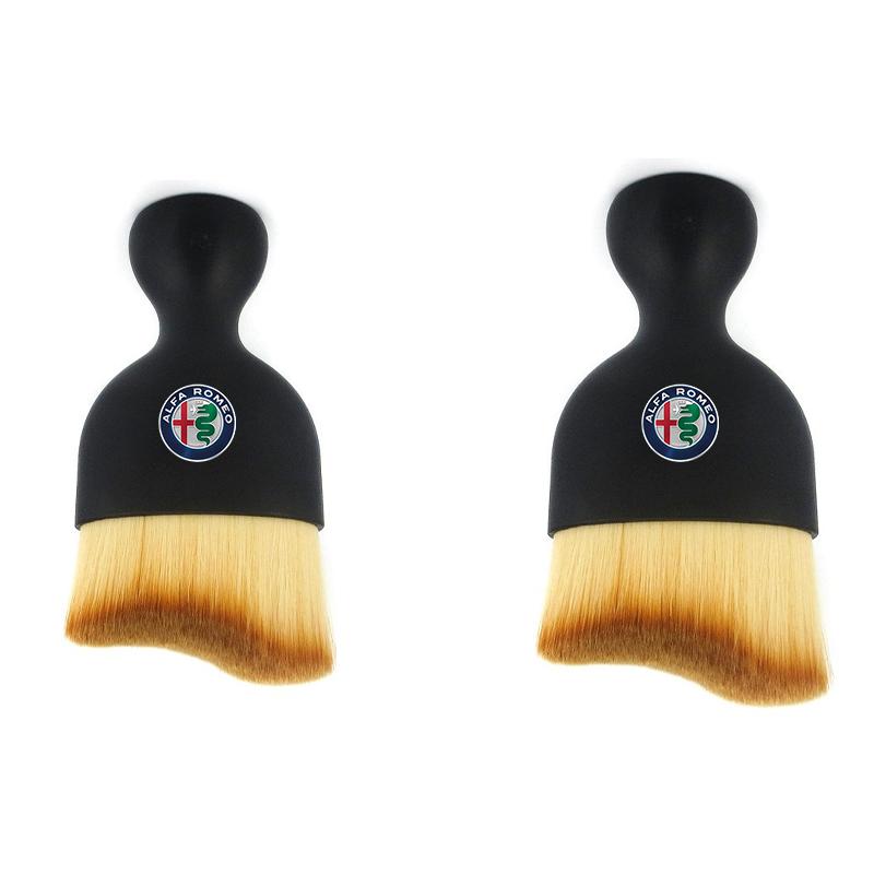 VLFHQ1 Car Interior Cleaning Soft Brush Tool Dust Remover For Alfa Romeo Giulietta Giulia GT 159 147 156 Mito Brera F1 Stelvio Tonale