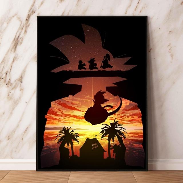 Печатный Dragon Ball Гоку подарок на день рождения на холсте настенное украшение плакат игрушка модульная печать