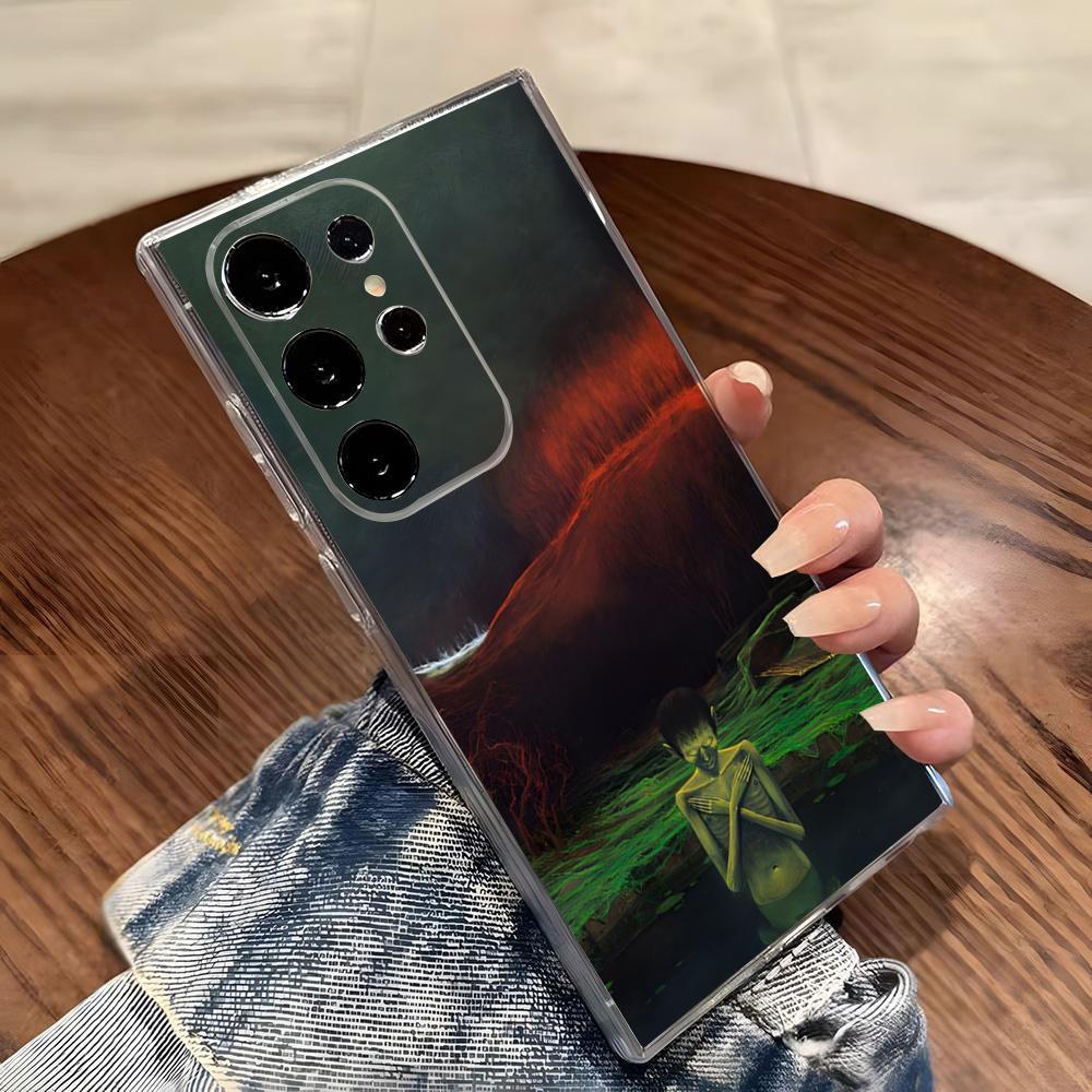 Z-ZdzislawBeksinskis Art Phone Case For Samsung S26 S25 S24 Ultra S23 Fe S22 S20 S21 Plus Plus 5G Fe Transparent Cover