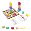 Wooden Montessori Toy Color Shape Matching Board Threading Game Fine Movement Training Children Logical Thinking Educational Toy
