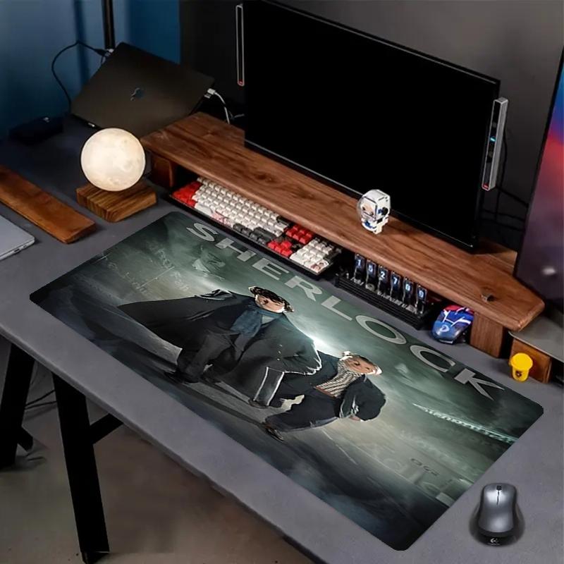 Sherlock Theme Mouse Pad, Non Slip Rubber Base, Multifunctional Office & Home Decor, Perfect for Workspace Personalization.