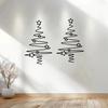 Металлическое Рождественское Дерево Настенное Украшение Современный Минималистичный Черный Абстрактное Дерево Настенное Искусство Дом Офис Гостиная Спальня Настенный Подвесной Орнамент