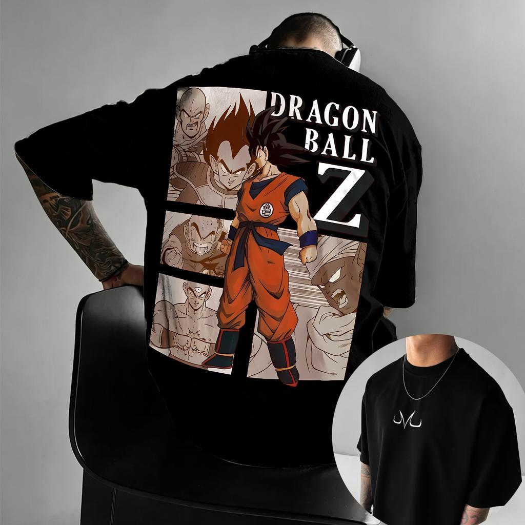 Новая аниме-футболка Dragon Ball с изображением Гоку, с круглым вырезом, с короткими рукавами, 2026, Bandai, летняя, мужская, спортивная, свободная и дышащая, хлопковая